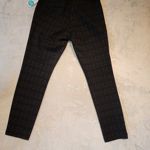 Kut From The Kloth Ellery Slim Straight Printed Pant Skinny 8 Petite Black/Grey - Picture 6 of 13